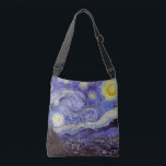 Vincent Van Gogh Starry Night Vintage Fine Art Crossbody Bag<br><div class="desc">Vincent van Gogh Starry Night Fine Art Painting Starry Night is a painting by Dutch post-impressionist artist Vincent van Gogh. The blue night sky is filled with swirling clouds, stars, and a bright crescent moon. The Starry Night is the only nocturne in the series of views from his bedroom window....</div>