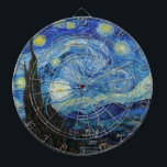 Vincent Van Gogh Starry Night Vintage Fine Art Dartboard<br><div class="desc">Vincent Van Gogh Starry Night Vintage Fine Art Dart Board</div>