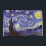 Vincent Van Gogh Starry Night Vintage Fine Art Doormat<br><div class="desc">Vincent van Gogh Starry Night Fine Art Painting Starry Night is a painting by Dutch post-impressionist artist Vincent van Gogh. The blue night sky is filled with swirling clouds, stars, and a bright crescent moon. The Starry Night is the only nocturne in the series of views from his bedroom window....</div>