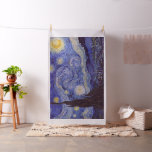 Vincent Van Gogh Starry Night Vintage Fine Art Fabric<br><div class="desc">Vincent van Gogh Starry Night Fine Art Painting Starry Night is a painting by Dutch post-impressionist artist Vincent van Gogh. The blue night sky is filled with swirling clouds, stars, and a bright crescent moon. The Starry Night is the only nocturne in the series of views from his bedroom window....</div>