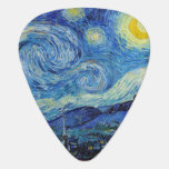 Vincent Van Gogh Starry Night Vintage Fine Art Guitar Pick<br><div class="desc">Vincent Van Gogh Starry Night Vintage Fine Art Guitar Pick</div>