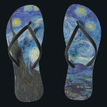 Vincent Van Gogh Starry Night Vintage Fine Art Jandals<br><div class="desc">Vincent Van Gogh Starry Night Vintage Fine Art</div>