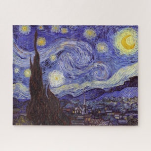 Vincent Van Gogh Starry Night Vintage Fine Art Jigsaw Puzzle