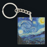 Vincent Van Gogh Starry Night Vintage Fine Art Key Ring<br><div class="desc">Vincent Van Gogh Starry Night Vintage Fine Art Keychain</div>