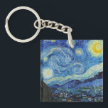 Vincent Van Gogh Starry Night Vintage Fine Art Key Ring<br><div class="desc">Vincent Van Gogh Starry Night Vintage Fine Art Keychain</div>