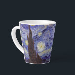 Vincent Van Gogh Starry Night Vintage Fine Art Latte Mug<br><div class="desc">Vincent van Gogh Starry Night Fine Art Painting Starry Night is a painting by Dutch post-impressionist artist Vincent van Gogh. The blue night sky is filled with swirling clouds, stars, and a bright crescent moon. The Starry Night is the only nocturne in the series of views from his bedroom window....</div>