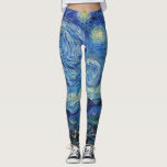 Vincent Van Gogh Starry Night Vintage Fine Art Leggings<br><div class="desc">Vincent Van Gogh Starry Night Vintage Fine Art Legging</div>