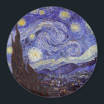 Vincent Van Gogh Starry Night Vintage Fine Art Magnet<br><div class="desc">Vincent van Gogh Starry Night Fine Art Painting Starry Night is a painting by Dutch post-impressionist artist Vincent van Gogh. The blue night sky is filled with swirling clouds, stars, and a bright crescent moon. The Starry Night is the only nocturne in the series of views from his bedroom window....</div>