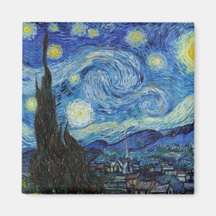 Vincent Van Gogh Starry Night Vintage Fine Art Magnet