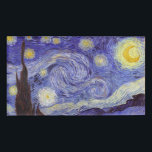 Vincent Van Gogh Starry Night Vintage Fine Art Name Tag<br><div class="desc">Vincent van Gogh Starry Night Fine Art Painting Starry Night is a painting by Dutch post-impressionist artist Vincent van Gogh. The blue night sky is filled with swirling clouds, stars, and a bright crescent moon. The Starry Night is the only nocturne in the series of views from his bedroom window....</div>