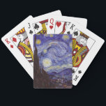 Vincent Van Gogh Starry Night Vintage Fine Art Playing Cards<br><div class="desc">Vincent van Gogh Starry Night Fine Art Painting Starry Night is a painting by Dutch post-impressionist artist Vincent van Gogh. The blue night sky is filled with swirling clouds, stars, and a bright crescent moon. The Starry Night is the only nocturne in the series of views from his bedroom window....</div>