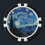 Vincent Van Gogh Starry Night Vintage Fine Art Poker Chips<br><div class="desc">Vincent Van Gogh Starry Night Vintage Fine Art Poker Chip</div>