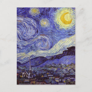 Vincent Van Gogh Starry Night Vintage Fine Art Pos Postcard