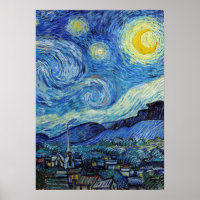 Vincent Van Gogh Starry Night Vintage Fine Art