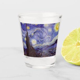 Vincent Van Gogh Starry Night Vintage Fine Art Shot Glass