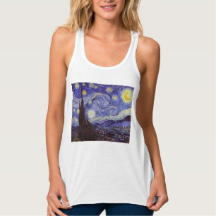 Vincent Van Gogh Starry Night Vintage Fine Art Singlet