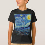Vincent Van Gogh Starry Night Vintage Fine Art T-Shirt<br><div class="desc">Vincent Van Gogh Starry Night Vintage Fine Art T-Shirt</div>