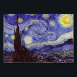 Vincent Van Gogh Starry Night Vintage Fine Art Table Number<br><div class="desc">Vincent van Gogh Starry Night Fine Art Painting Starry Night is a painting by Dutch post-impressionist artist Vincent van Gogh. The blue night sky is filled with swirling clouds, stars, and a bright crescent moon. The Starry Night is the only nocturne in the series of views from his bedroom window....</div>