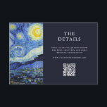Vincent Van Gogh Starry Night Wedding Enclosure Card<br><div class="desc">Create your own personalised wedding enclosure cards featuring Vincent Van Gogh Starry Night Painting</div>