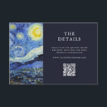 Vincent Van Gogh Starry Night Wedding Enclosure Card<br><div class="desc">Create your own personalised wedding enclosure cards featuring Vincent Van Gogh Starry Night Painting</div>