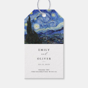 Vincent Van Gogh Starry Night Wedding Gift Tags