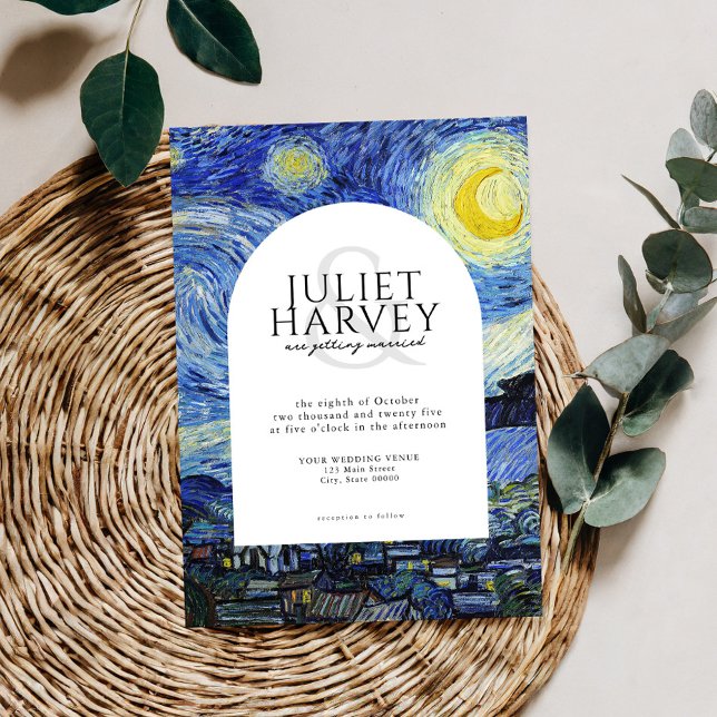 Vincent Van Gogh Starry Night Wedding Invitation (Creator Uploaded)