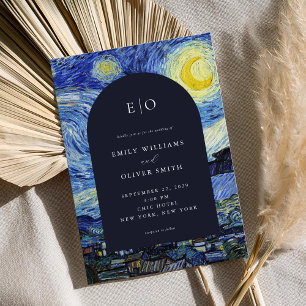 Vincent Van Gogh Starry Night Wedding Invitation