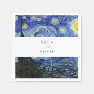 Vincent Van Gogh Starry Night Wedding Napkin