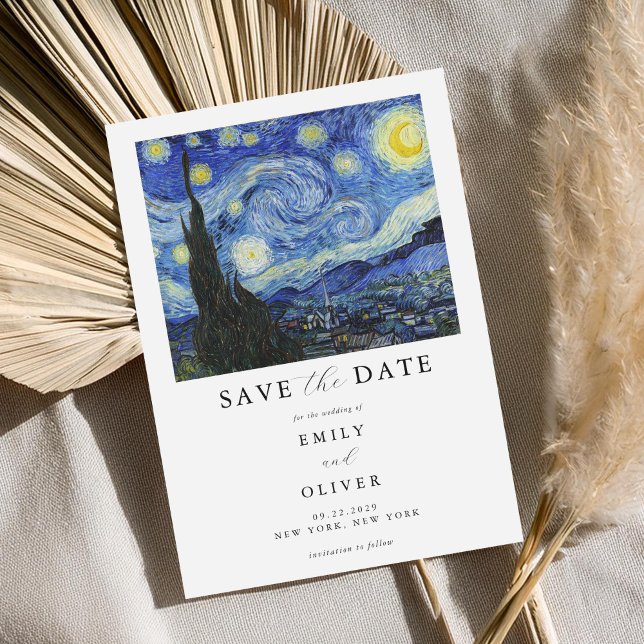 Vincent Van Gogh Starry Night Wedding Save The Date (Creator Uploaded)