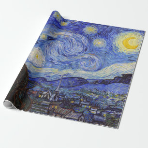 Vincent van Gogh, "Starry night" Wrapping Paper