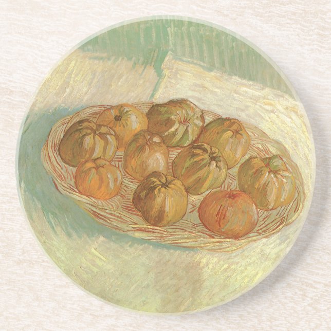 Vincent van Gogh - Still Life Basket of Apples Coaster (Front)