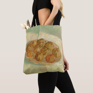 Vincent van Gogh - Still Life Basket of Apples Tote Bag