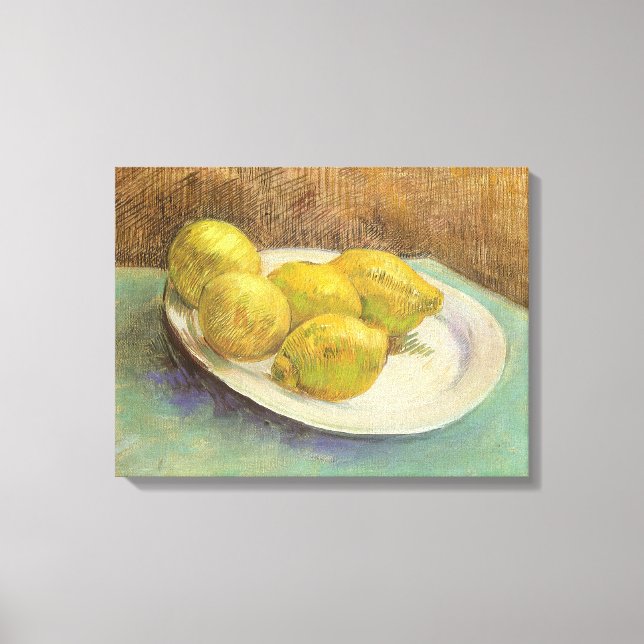 Vincent van Gogh - Still Life Lemons on a Plate Canvas Print (Front)