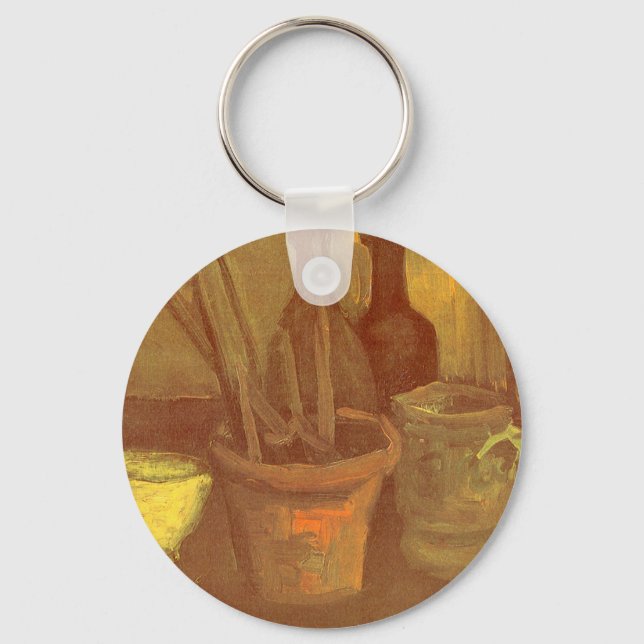 Vincent van Gogh - Still Life Paintbrushes in Pot Key Ring (Front)