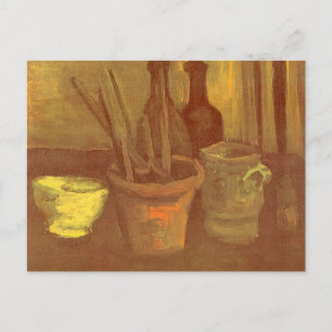 Vincent van Gogh - Still Life Paintbrushes in Pot Postcard