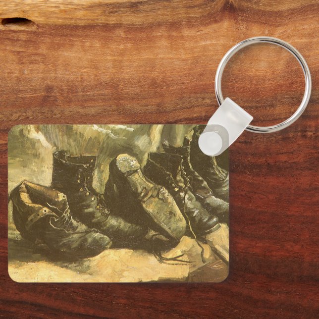 Vincent van Gogh - Still Life Three Pairs of Shoes Key Ring (Front)