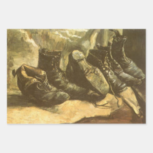 Vincent van Gogh - Still Life Three Pairs of Shoes Wrapping Paper Sheet