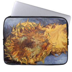 Vincent van Gogh - Still Life: Two Cut Sunflowers Laptop Sleeve