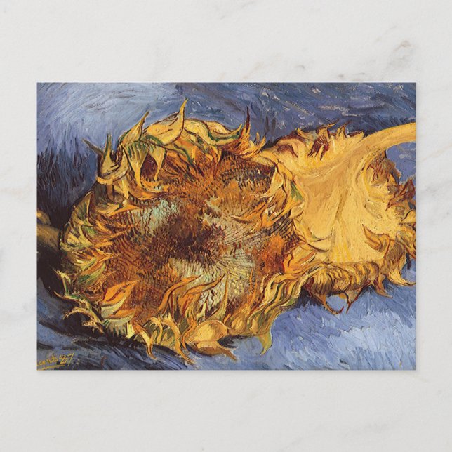 Vincent van Gogh - Still Life: Two Cut Sunflowers Postcard (Front)