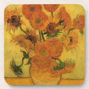 Vincent van Gogh Still Life Vase w 15 Sunflowers Coaster