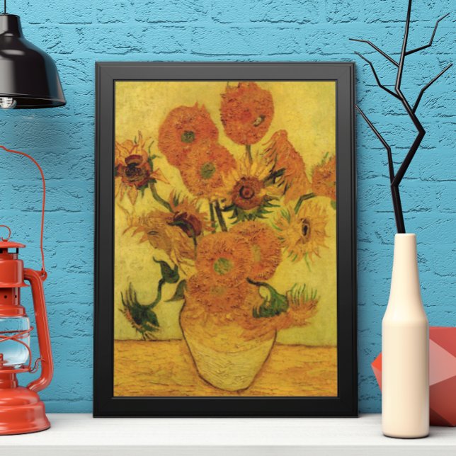 Vincent van Gogh Still Life Vase w 15 Sunflowers Poster (Creator Uploaded)