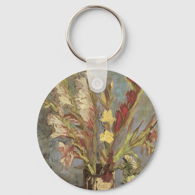 Vincent van Gogh - Still Life Vase with Gladioli Key Ring (Front)