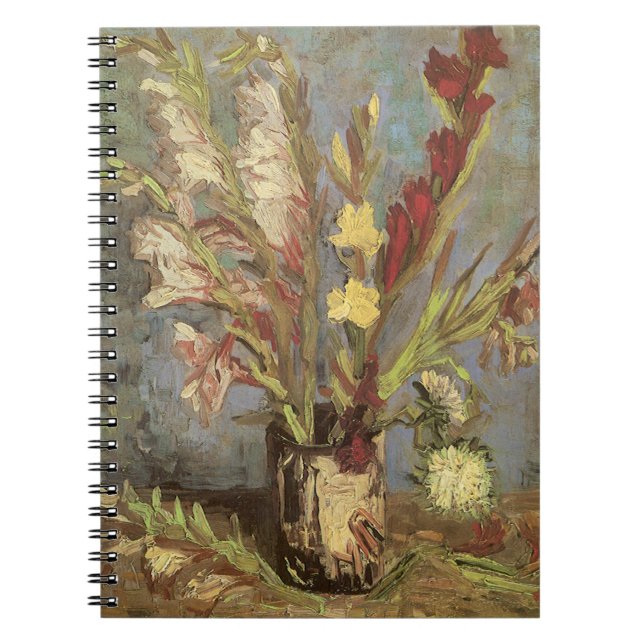 Vincent van Gogh - Still Life Vase with Gladioli Spiral Notebook (Front)