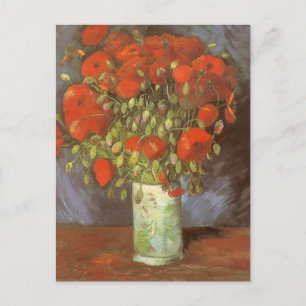 Vincent van Gogh Still Life Vase with Red Poppies Postcard