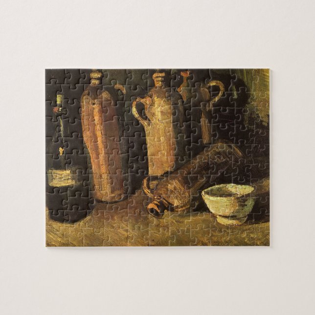 Vincent van Gogh - Still Life with 4 Stone Bottles Jigsaw Puzzle (Horizontal)