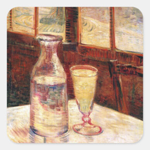 Vincent Van Gogh - Still Life with Absinthe Square Sticker