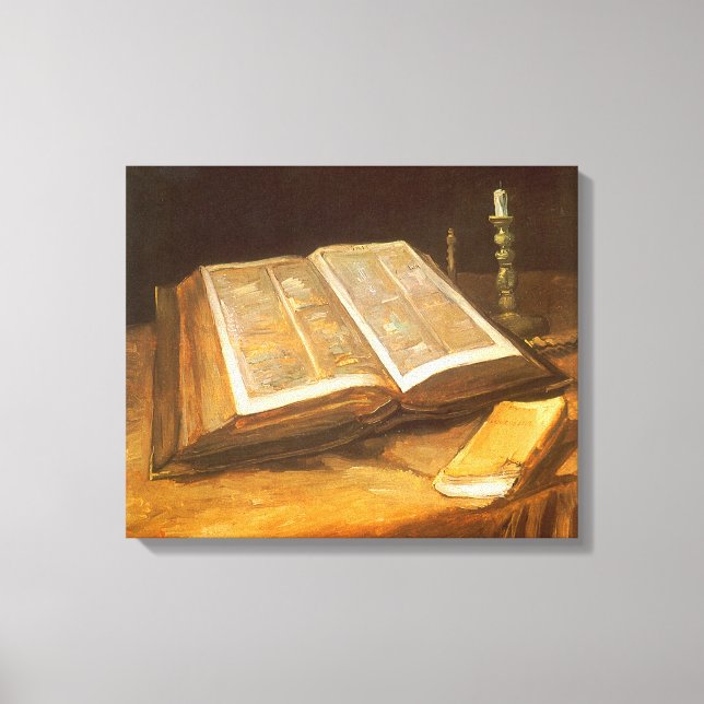 Vincent van Gogh - Still Life with Bible Canvas Print (Front)