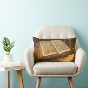 Vincent van Gogh - Still Life with Bible Lumbar Cushion