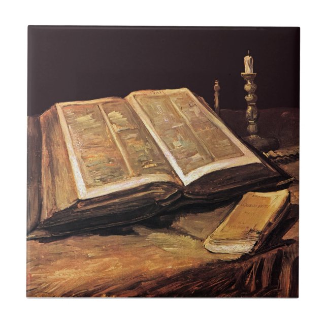 Vincent Van Gogh - Still Life With Bible Tile (Front)