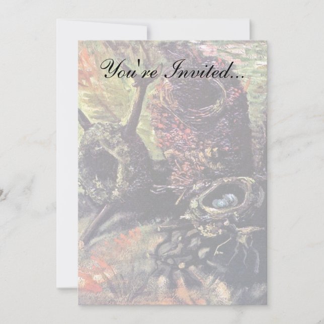 Vincent Van Gogh - Still Life With Birds Nests Invitation (Front)